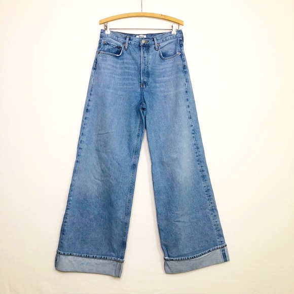 Agolde Dame wide leg cuffed buttonfly jeans - Picture 3 of 15